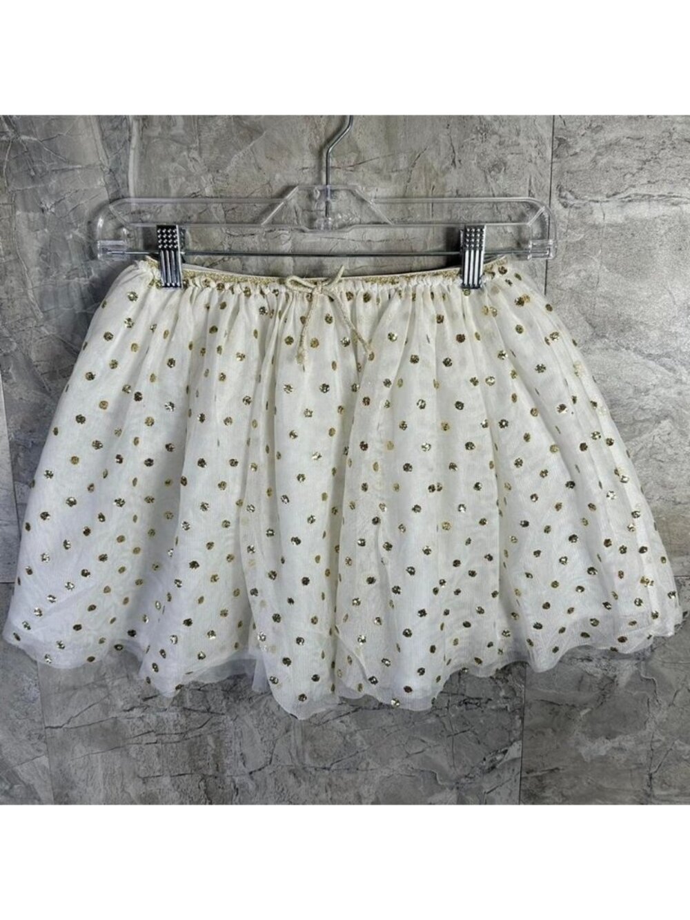 H & M White and gold sequin tulle skirt Kids 8-10 ‎ #kidcore #fairykei